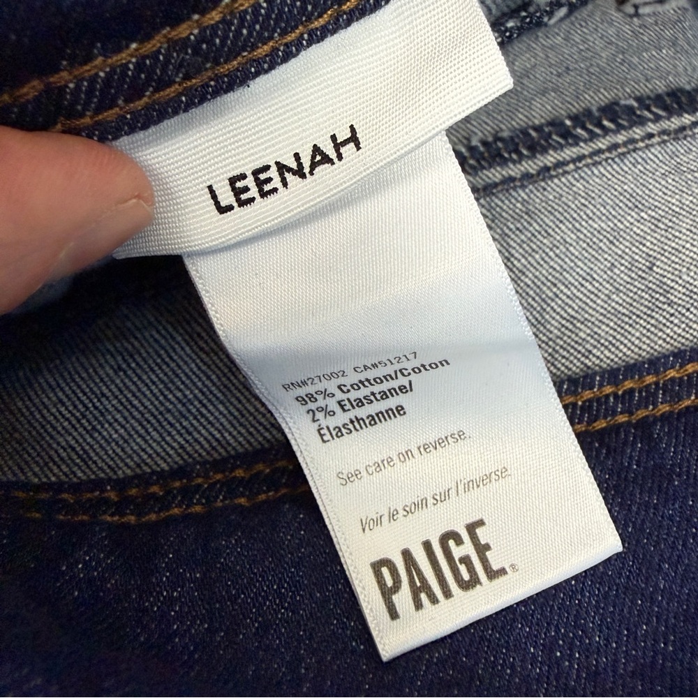 PAIGE Indigo High-Rise Wide Leg Jeans - Picture 5 of 6